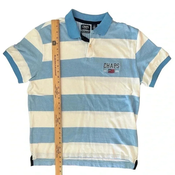 Y2K Chaps EST. 1978 Flag Polo Shirt Men’s Size Large - Picture 5 of 6